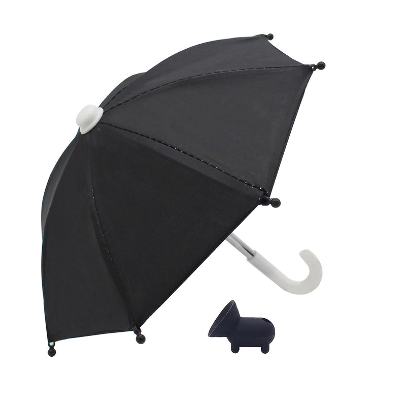 VKSG Umbrella for Phone Phone Umbrella Suction Cup Stand Outdoor Anti-Glare mini Umbrella，Car Bike Navigation Cell Phone Sunshade Holder (Black)