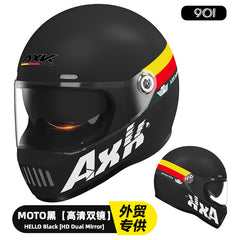 Men's Winter Electric Motorcycle Helmet - Retro Design