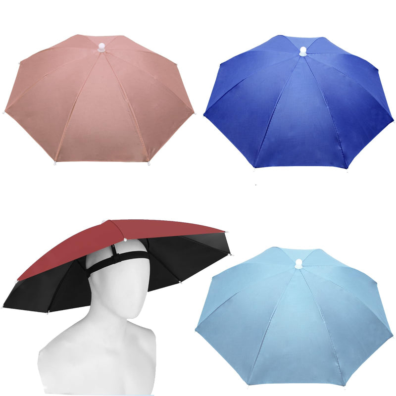 MUFEKUM 4 Pack Umbrella Hats 27