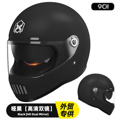 Men's Winter Electric Motorcycle Helmet - Retro Design
