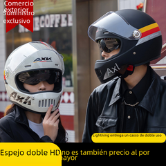 Men's Winter Electric Motorcycle Helmet - Retro Design
