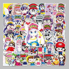 50 Anime Cartoon Waterproof Stickers for Luggage