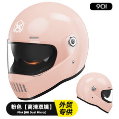 Men's Winter Electric Motorcycle Helmet - Retro Design
