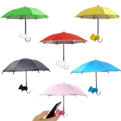 Wzttdm 6Pcs Phone Umbrella Cell Phone Umbrella for Sun Shad with Suction Cup Stand Outdoor Sun Phone Umbrella Mobile Holder for Phone with Adjustable Piggy Suction Cup Phone Cell Sunshade