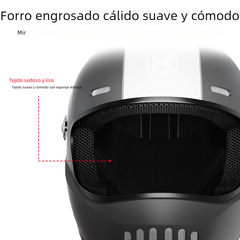 Men's Winter Electric Motorcycle Helmet - Retro Design