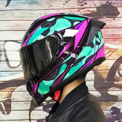 Full-Face Electric Motorcycle Helmet (One Piece)