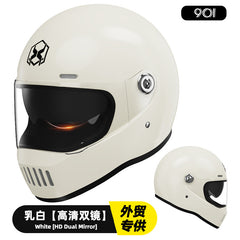 Men's Winter Electric Motorcycle Helmet - Retro Design