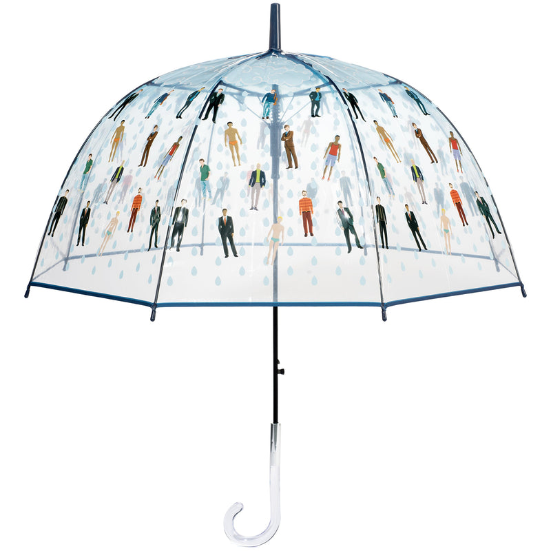 Maad Raining Men Clear Bubble Dome Umbrella - Perfect White Elephant Gift or Birthday Gift Modern Acrylic Handle Aluminum Frame Auto-Open Spacious Canopy Outdoor Use Umbrella