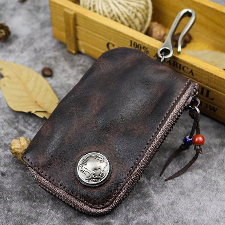 Leather Vintage Handmade Key Case
