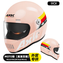 Men's Winter Electric Motorcycle Helmet - Retro Design