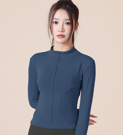 Women's Stretchy Zip-Up Long Sleeve Sports Jacket