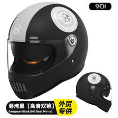 Men's Winter Electric Motorcycle Helmet - Retro Design