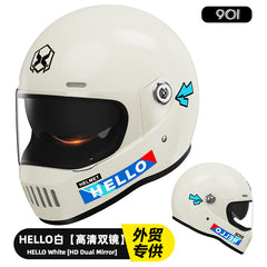 Men's Winter Electric Motorcycle Helmet - Retro Design