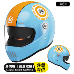 Men's Winter Electric Motorcycle Helmet - Retro Design