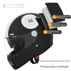 Men's Winter Electric Motorcycle Helmet - Retro Design