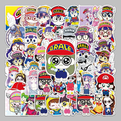 50 Anime Cartoon Waterproof Stickers for Luggage