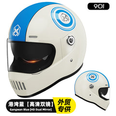 Men's Winter Electric Motorcycle Helmet - Retro Design