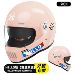Men's Winter Electric Motorcycle Helmet - Retro Design