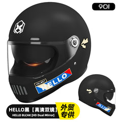 Men's Winter Electric Motorcycle Helmet - Retro Design