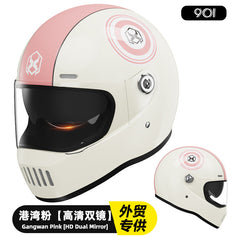 Men's Winter Electric Motorcycle Helmet - Retro Design