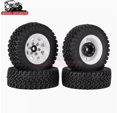 4PCS 1.55 Metal Beadlock Wheel Rim Tire Set for RC