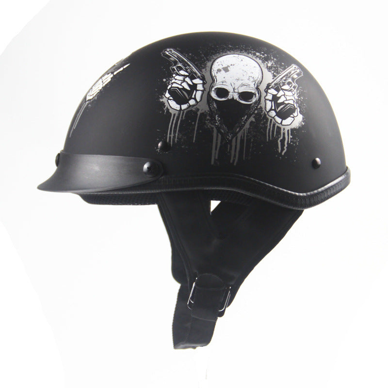 Harley Motorcycle Summer Helmet with Skull Design